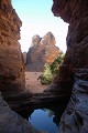 Vue intérieure du canyon. tillelene,sahara,tassili,n ajjer,algerie. 