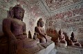 Les fresques et sculptures datent des XVIème et XVIIème siècles... po,win,taung,myanmar,birmanie. 