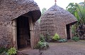 L'habitat de l'ethnie Dorze est constitué de hautes huttes à la charpente de bambous, recouvertes de fibres tressées du même végétal. Elles sont étanchéifiées par la fumée du foyer intérieur. Elles atteignent parfois 8 à 12 mètres de haut. dorze,ethiopie. 